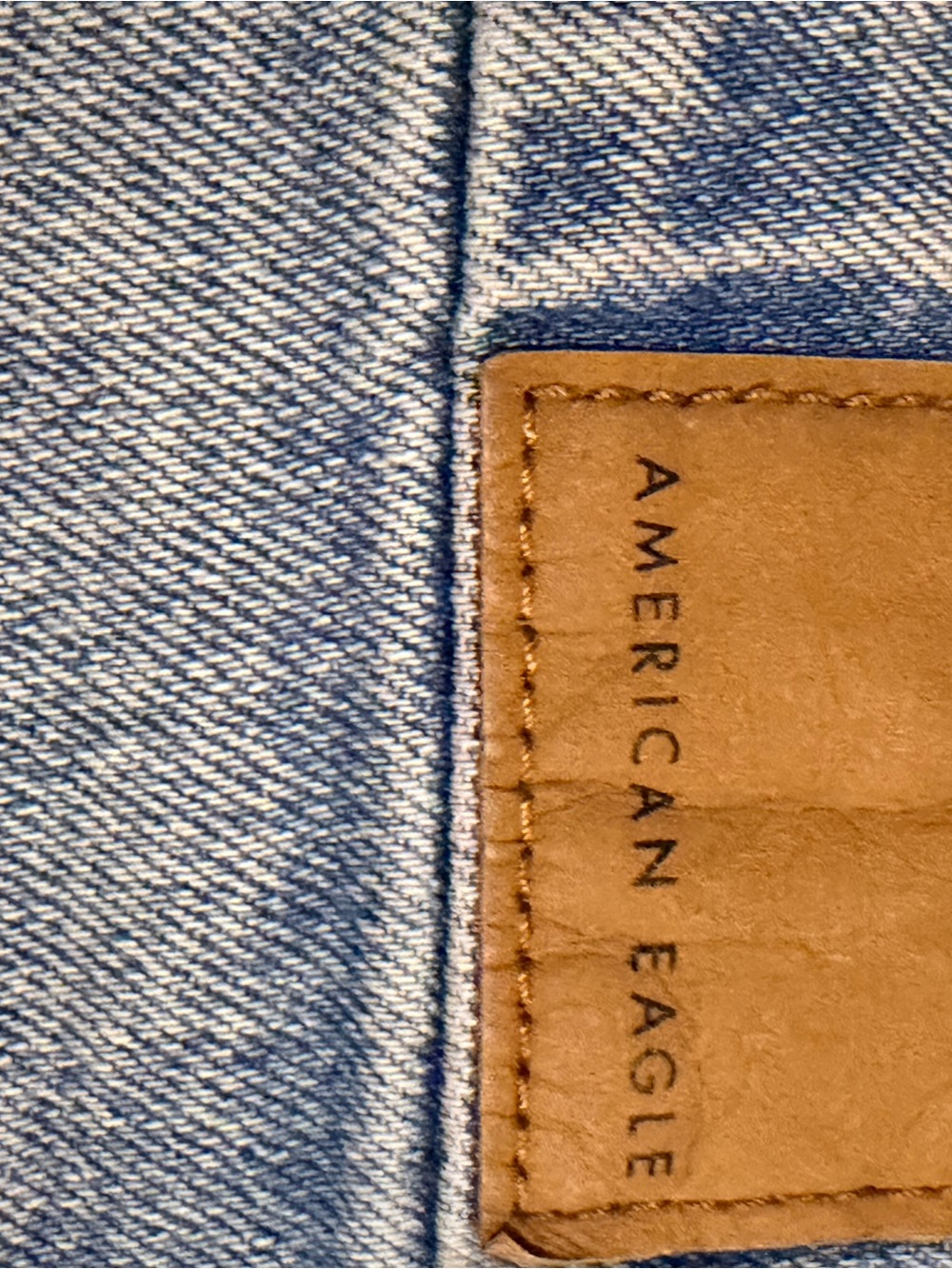 American Eagle Outfitters Light Blue Distressed Wide-Leg Jeans - Picture 9 of 9
